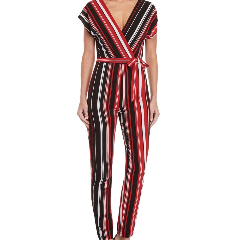 STRIPED JUMPSUIT